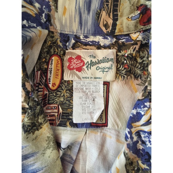 Hilo Hattie Hawaiian Shirt L KIlauea Kailua North Shore Surfer‎ Golf Grand Hotel - Picture 3 of 5